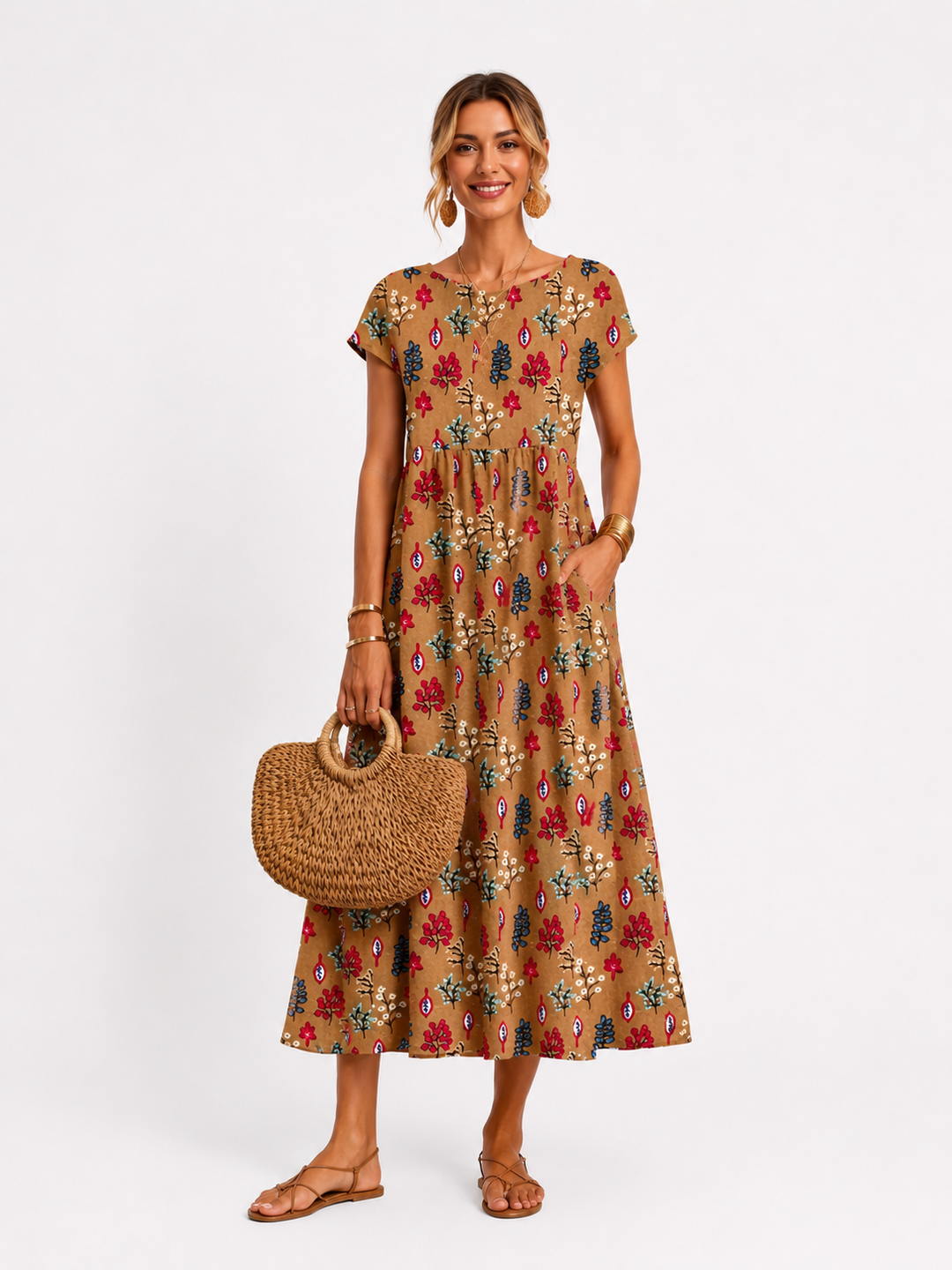 Florene | Vestido de verano con mangas cortas