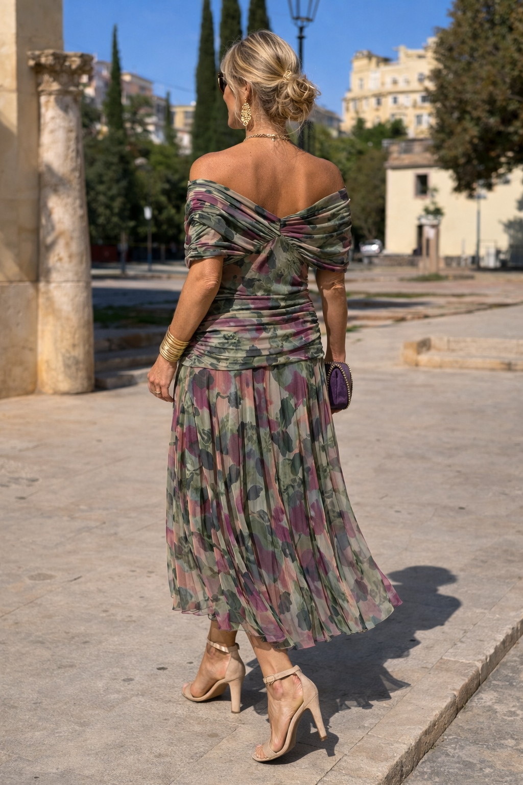 Elegante Vestido Maxi de Noche con Escote Corazón