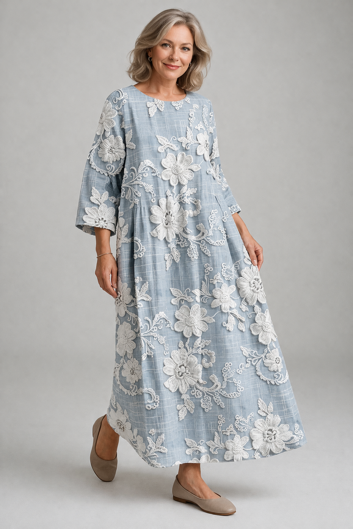 Avery - Elegante Vestido Maxi Estampado