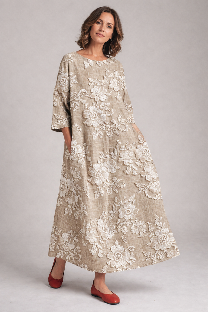 Avery - Elegante Vestido Maxi Estampado