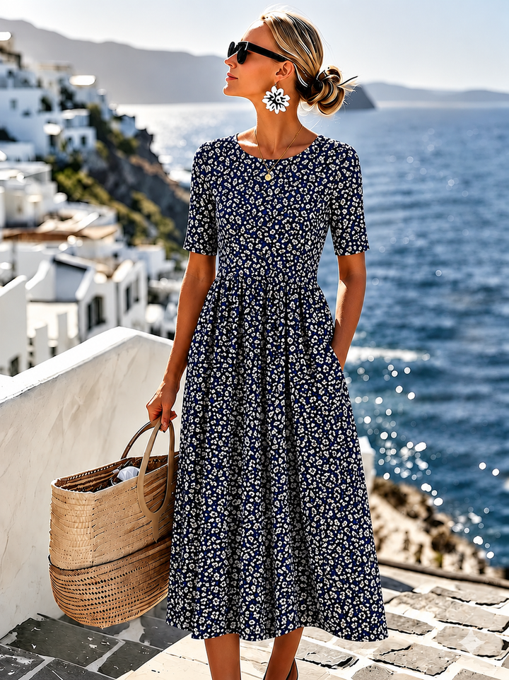 Sarah | Vestido Midi Floral de Estilo Relajado