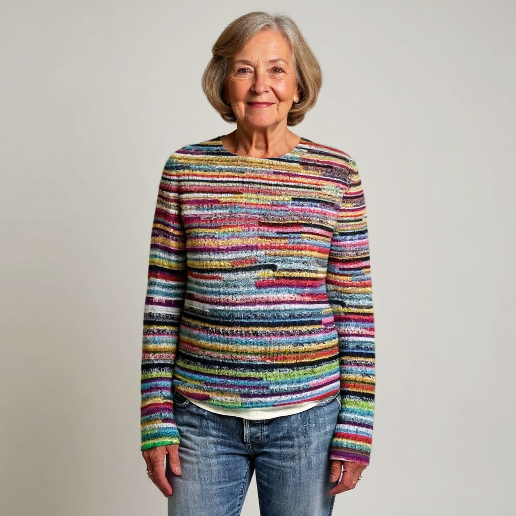 Christina | Jersey de punto vintage con motivo de isla