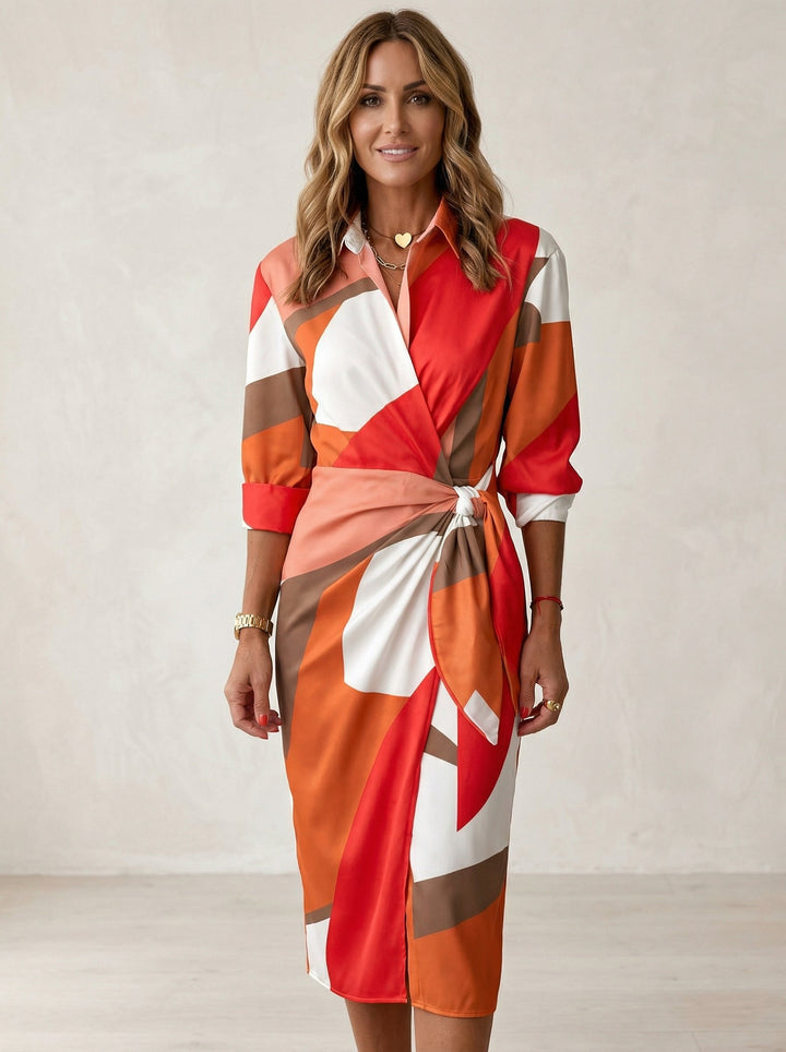 Cecilia™ Vestido Elegante a Rayas