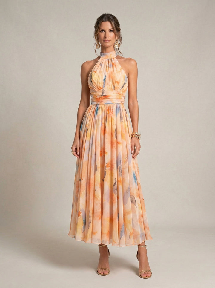 Esther™ | Vestido Halter con Estampado Acuarela