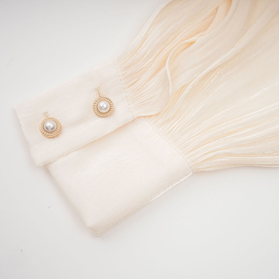 Vestido Mini Plisado Eugénie con Volantes