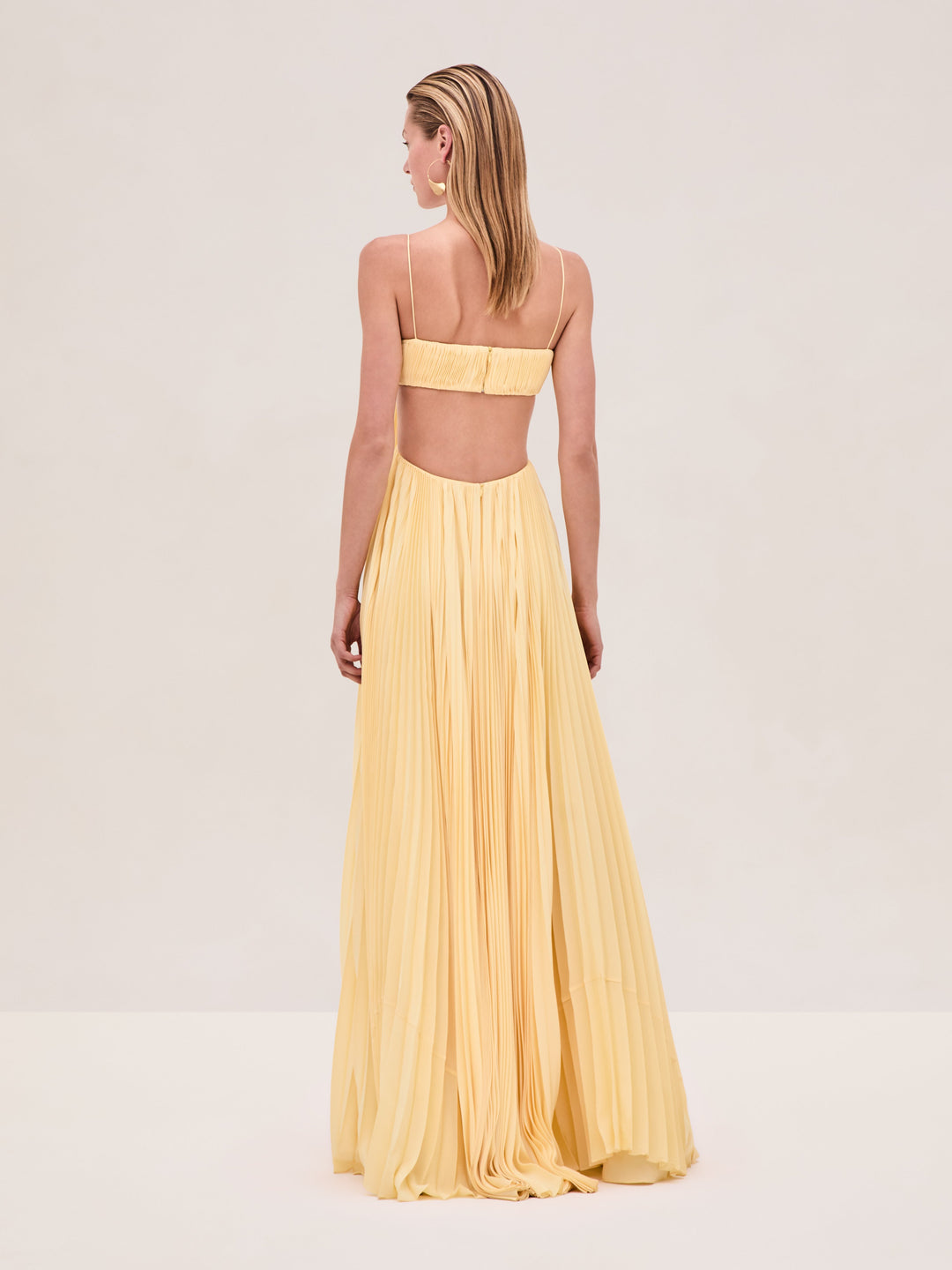Varranza - Vestido maxi de corte A con cintura plisada y diseño elegante