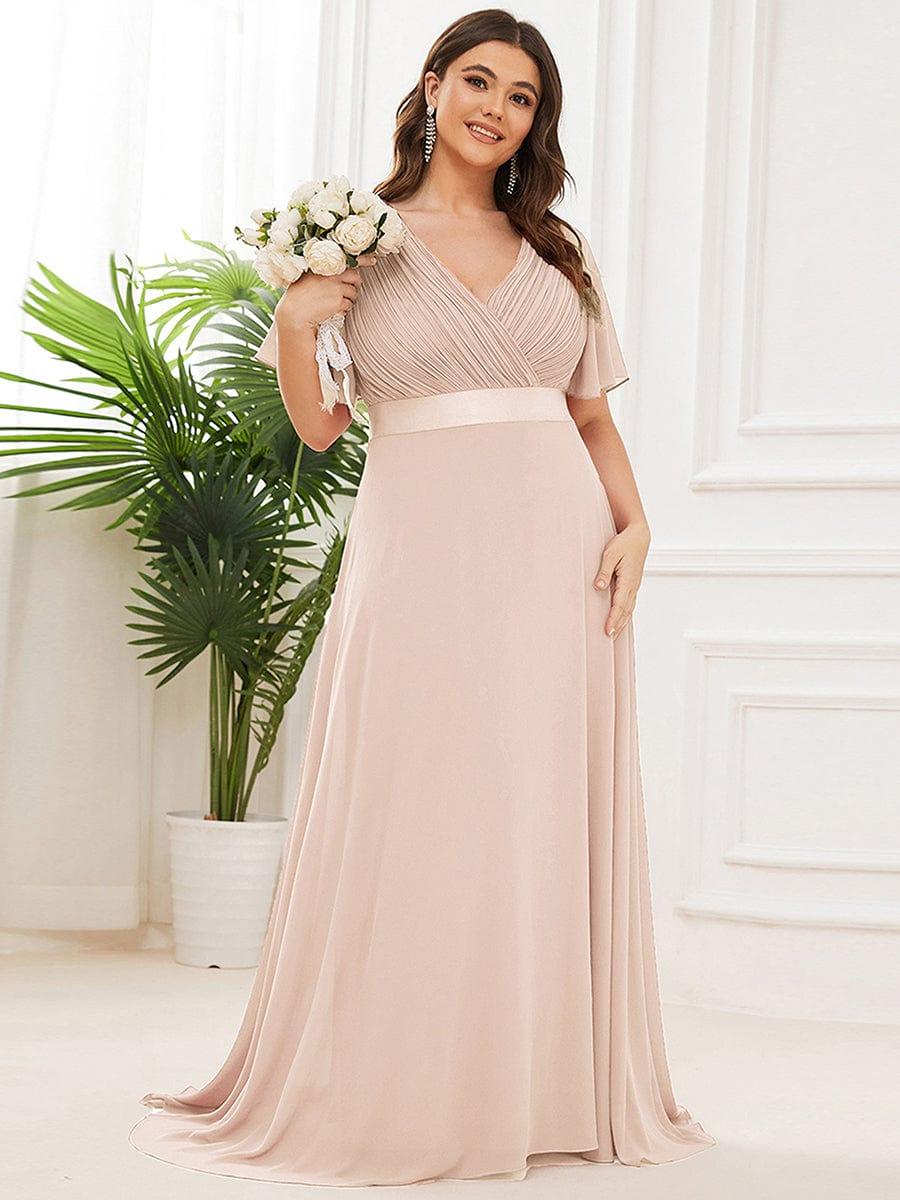 Vestido Maxi de Dama de Honor con Cintura Imperio