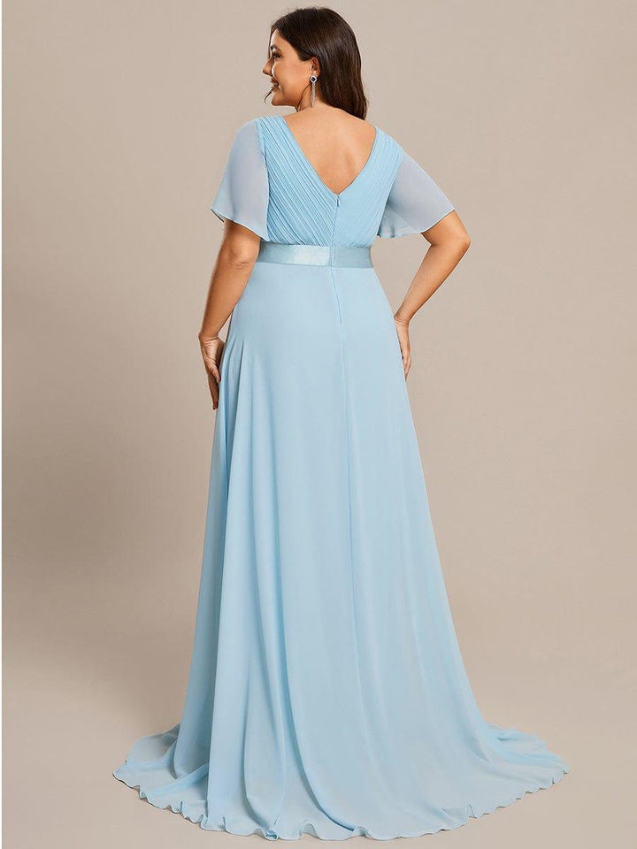 Vestido Maxi de Dama de Honor con Cintura Imperio