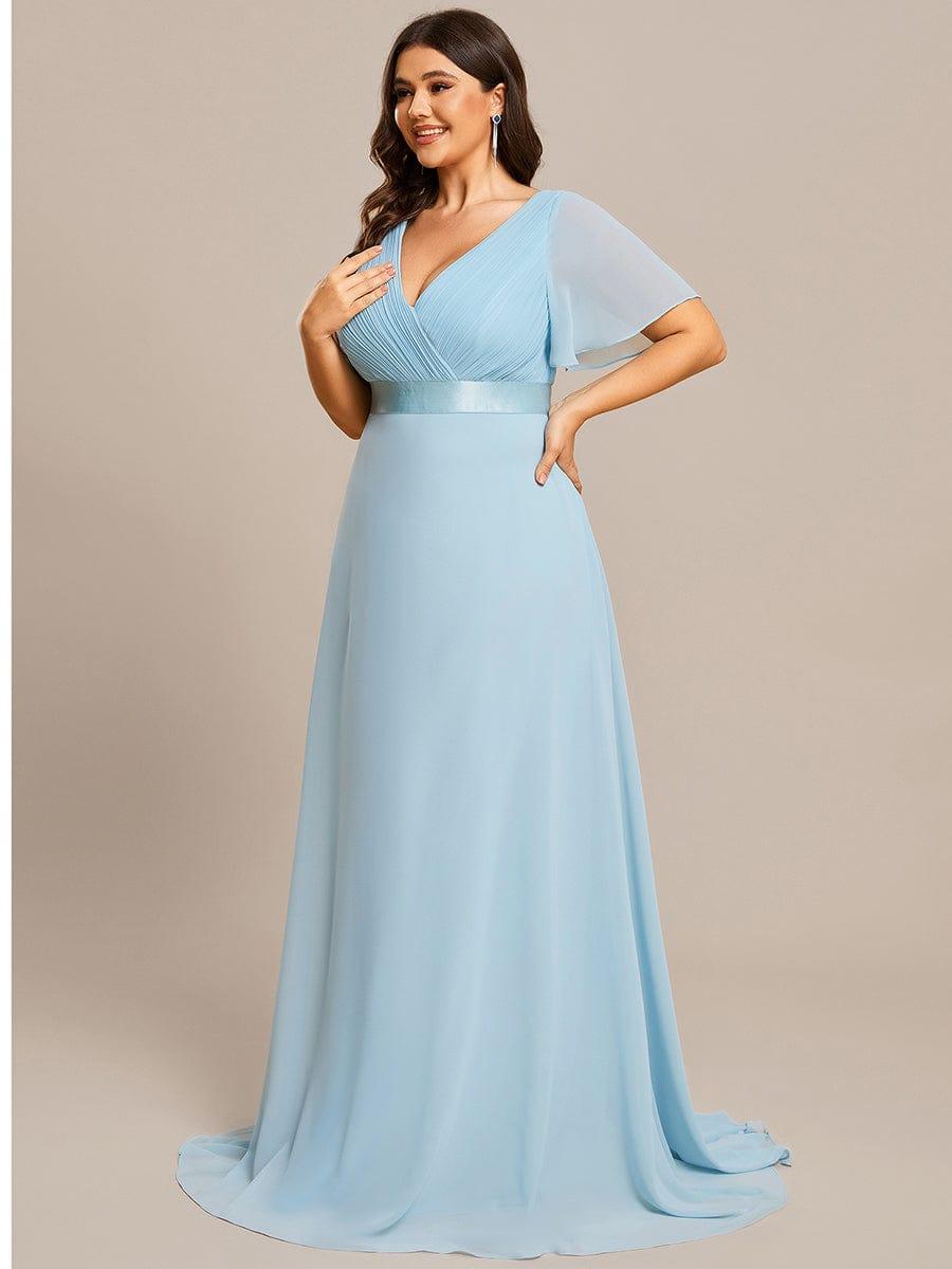 Vestido Maxi de Dama de Honor con Cintura Imperio