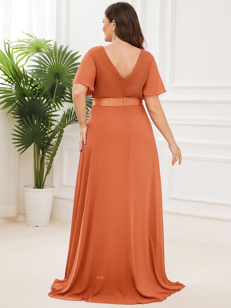 Vestido Maxi de Dama de Honor con Cintura Imperio