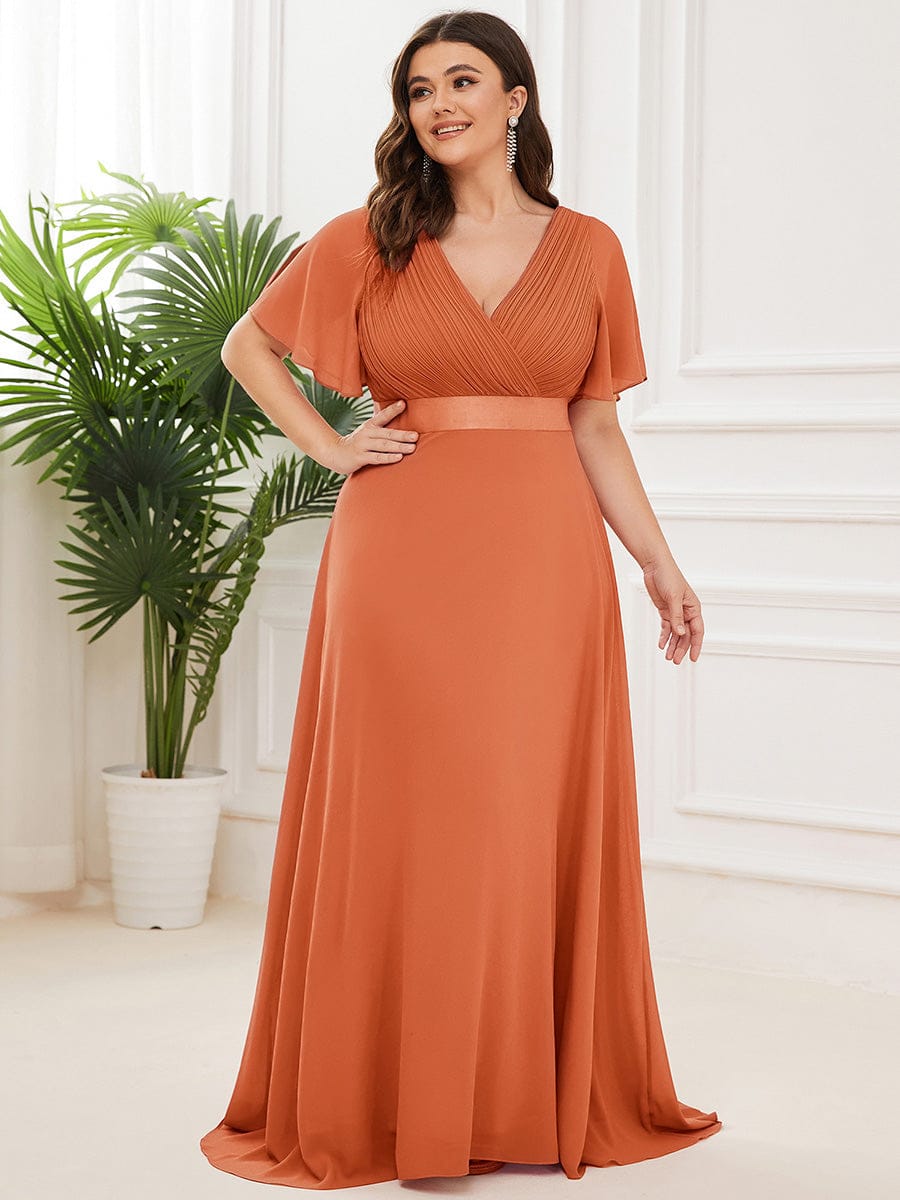 Vestido Maxi de Dama de Honor con Cintura Imperio
