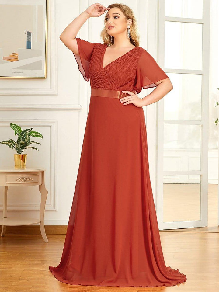 Vestido Maxi de Dama de Honor con Cintura Imperio