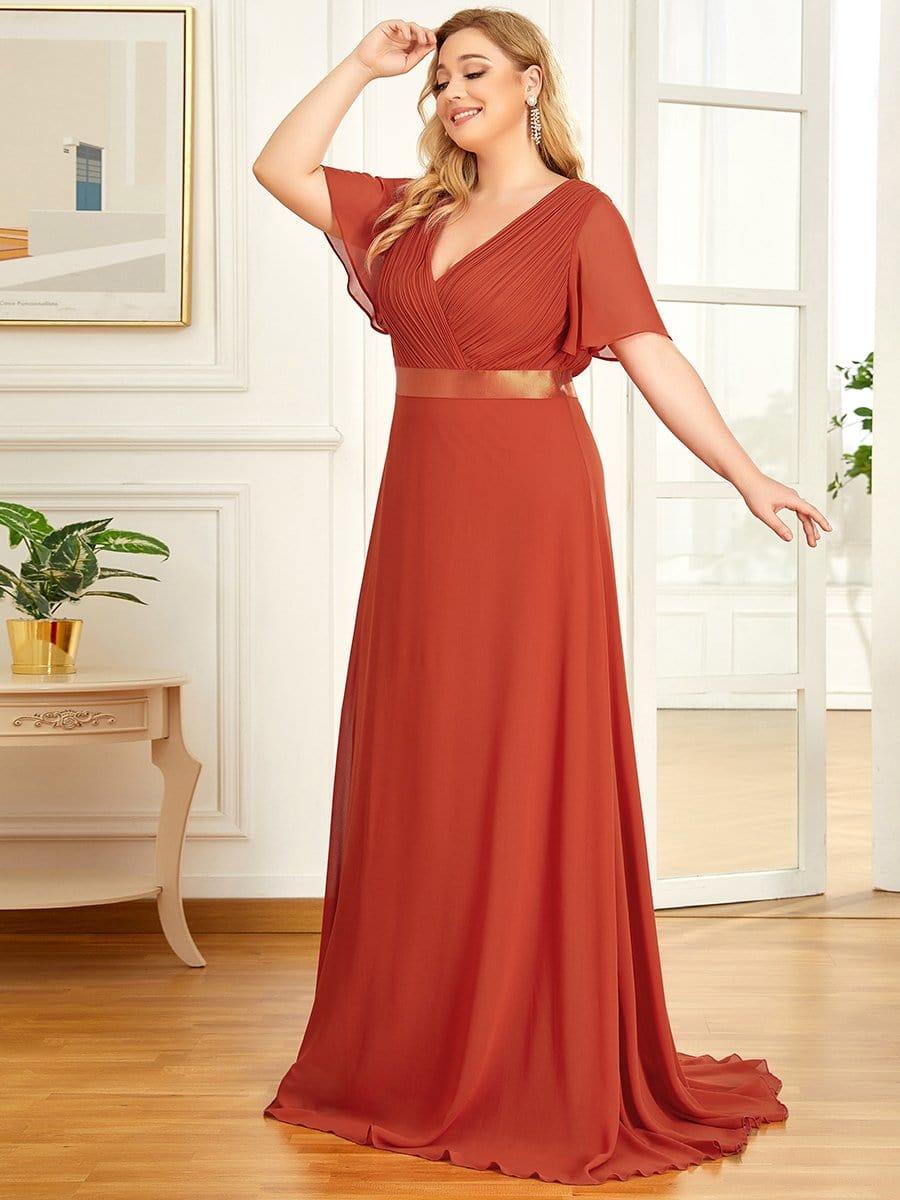 Vestido Maxi de Dama de Honor con Cintura Imperio