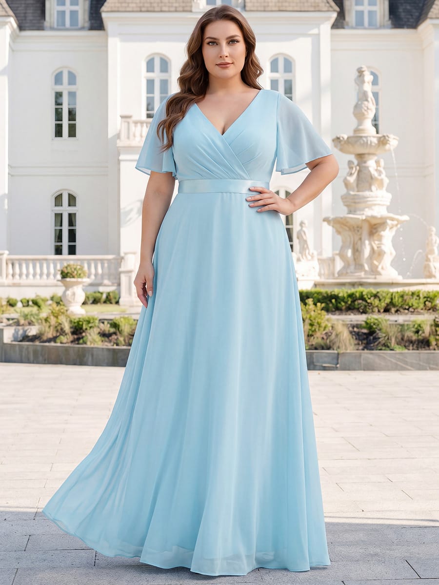 Vestido Maxi de Dama de Honor Monica con Cintura Imperio