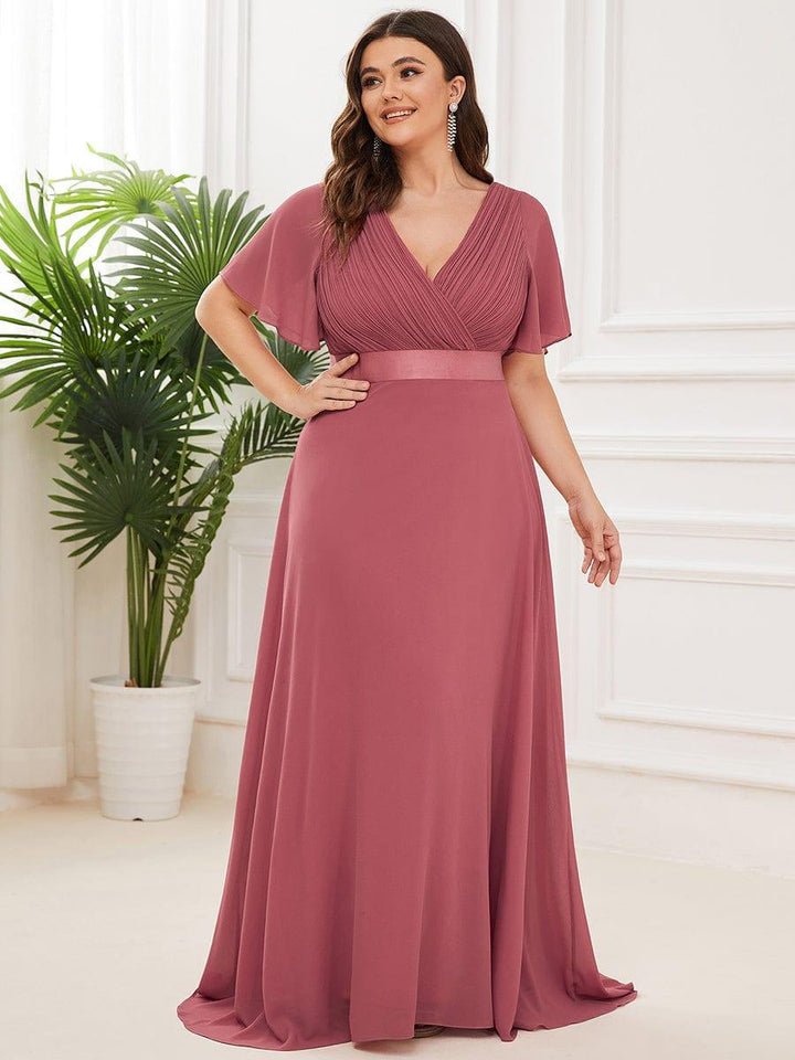 Vestido Maxi de Dama de Honor con Cintura Imperio