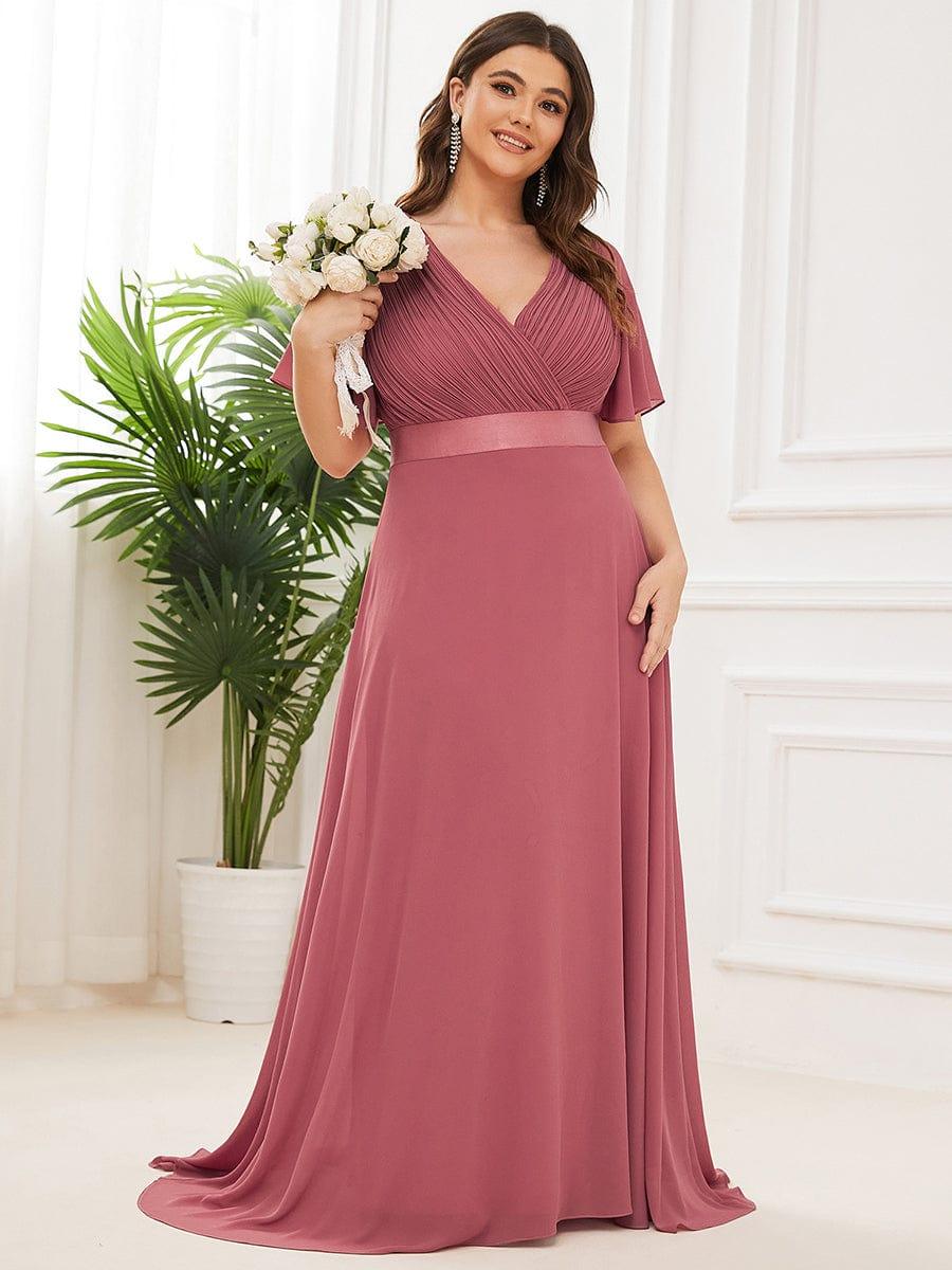 Vestido Maxi de Dama de Honor con Cintura Imperio