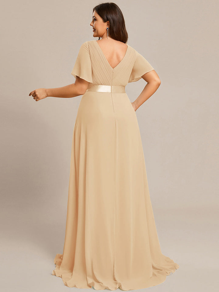 Vestido Maxi de Dama de Honor con Cintura Imperio