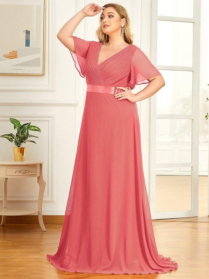 Vestido Maxi de Dama de Honor con Cintura Imperio