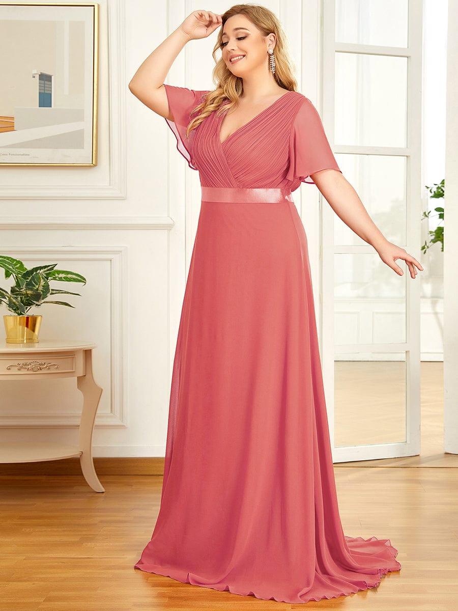 Vestido Maxi de Dama de Honor con Cintura Imperio