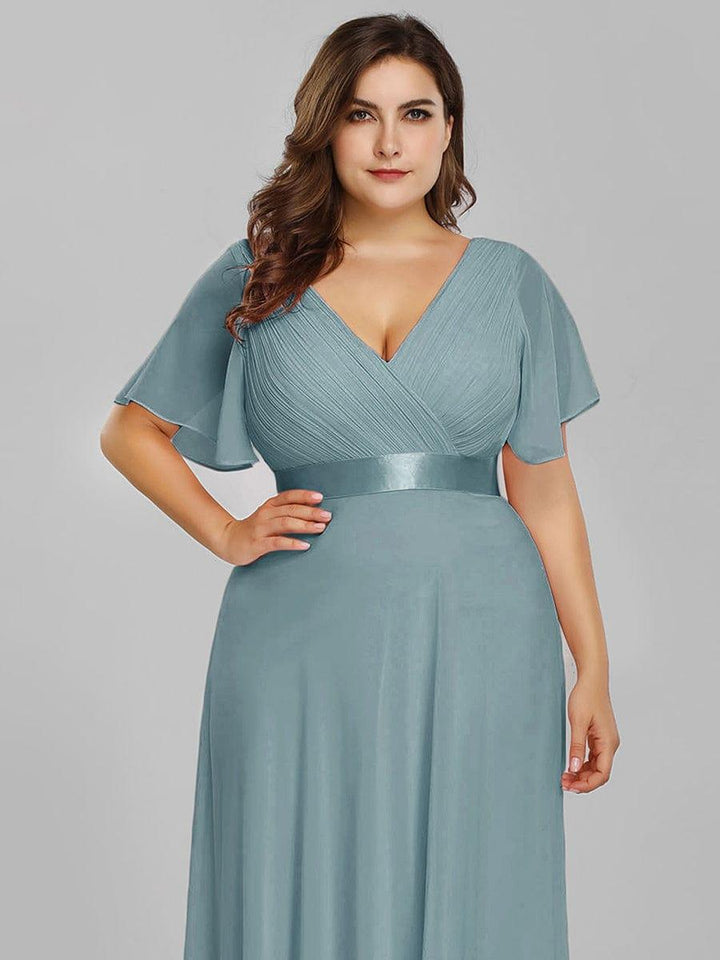 Vestido Maxi de Dama de Honor con Cintura Imperio