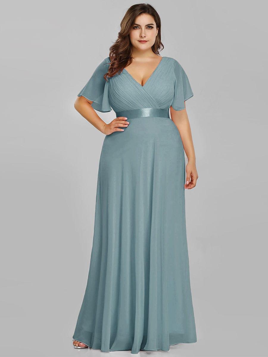 Vestido Maxi de Dama de Honor con Cintura Imperio
