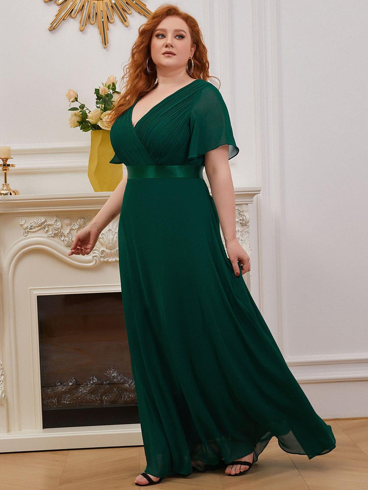 Vestido Maxi de Dama de Honor con Cintura Imperio