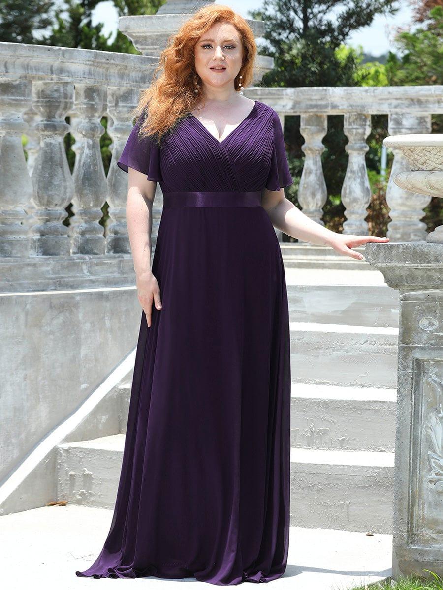 Vestido Maxi de Dama de Honor con Cintura Imperio