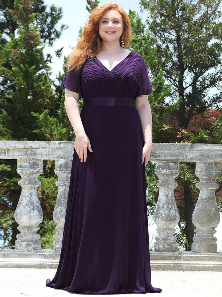 Vestido Maxi de Dama de Honor con Cintura Imperio