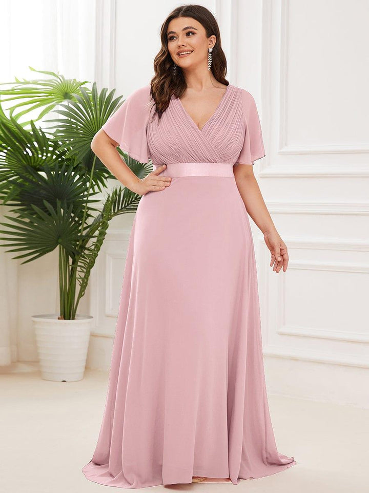 Vestido Maxi de Dama de Honor con Cintura Imperio