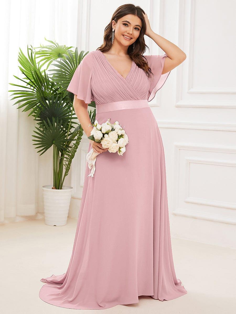 Vestido Maxi de Dama de Honor con Cintura Imperio