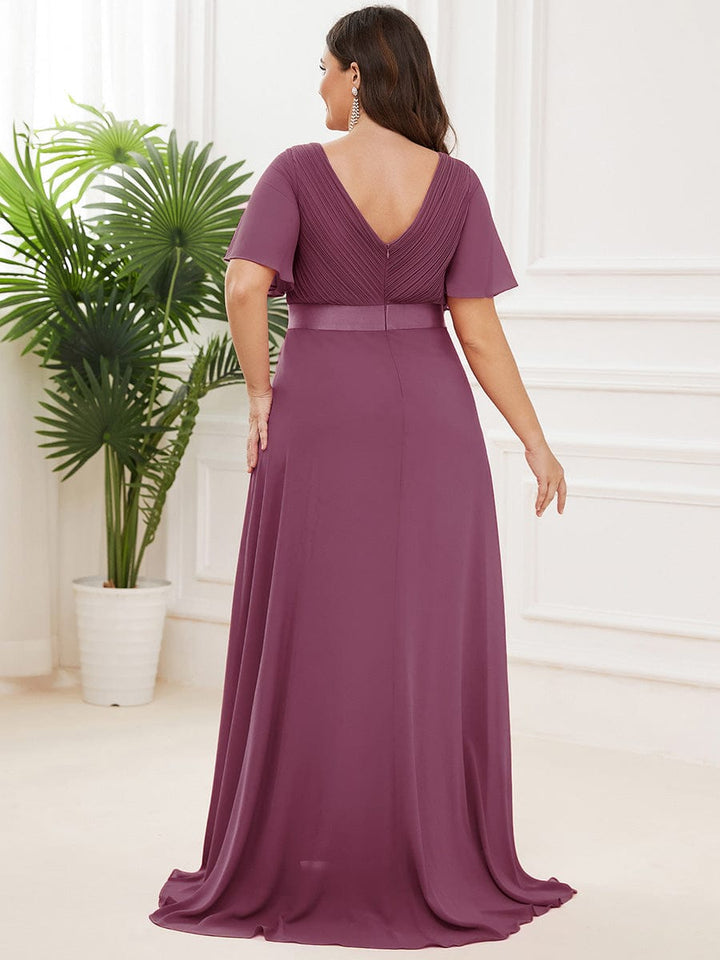 Vestido Maxi de Dama de Honor con Cintura Imperio
