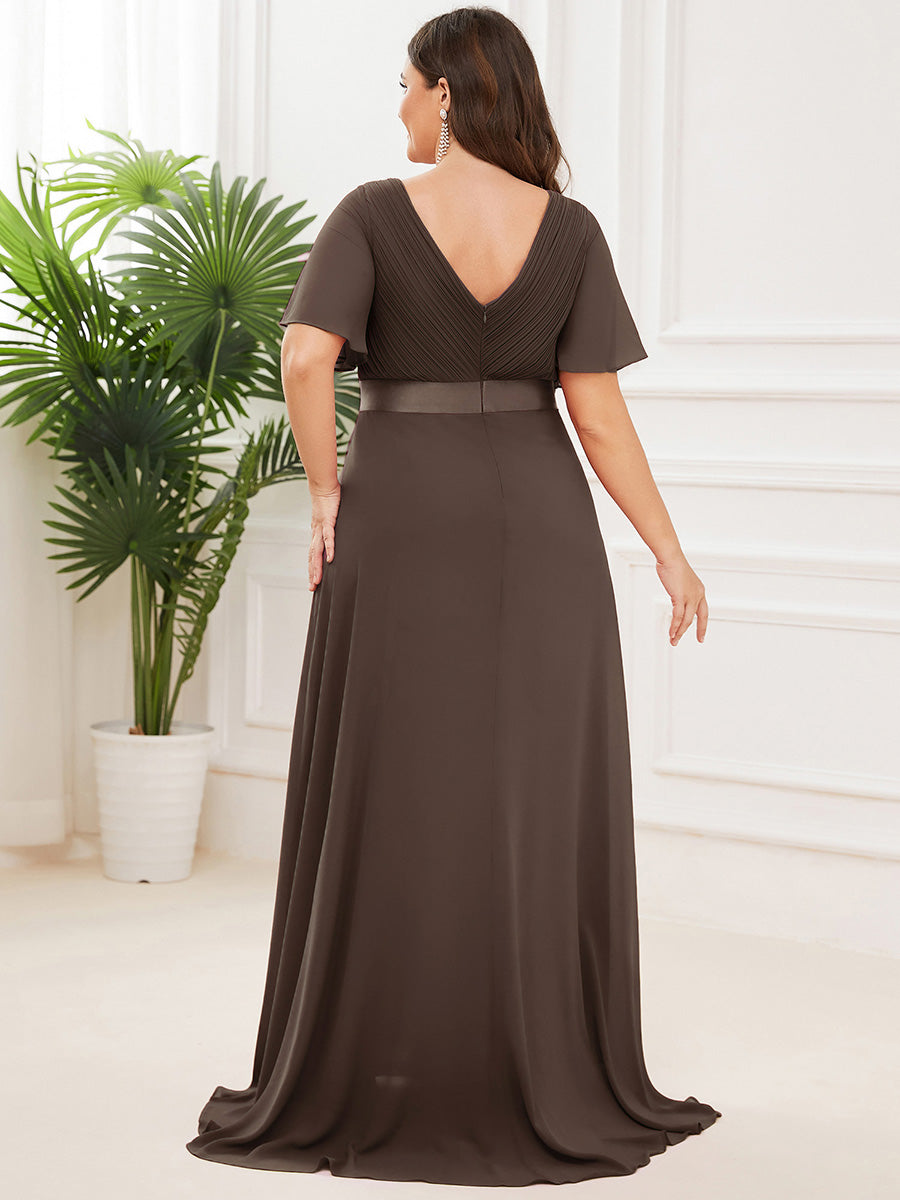 Vestido Maxi de Dama de Honor con Cintura Imperio