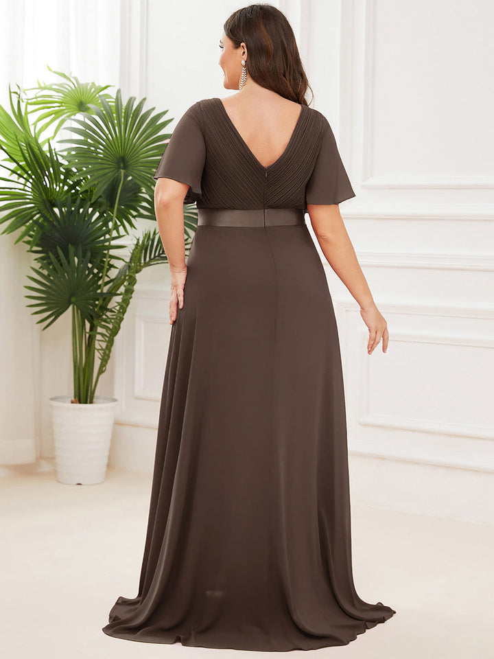Vestido Maxi de Dama de Honor con Cintura Imperio