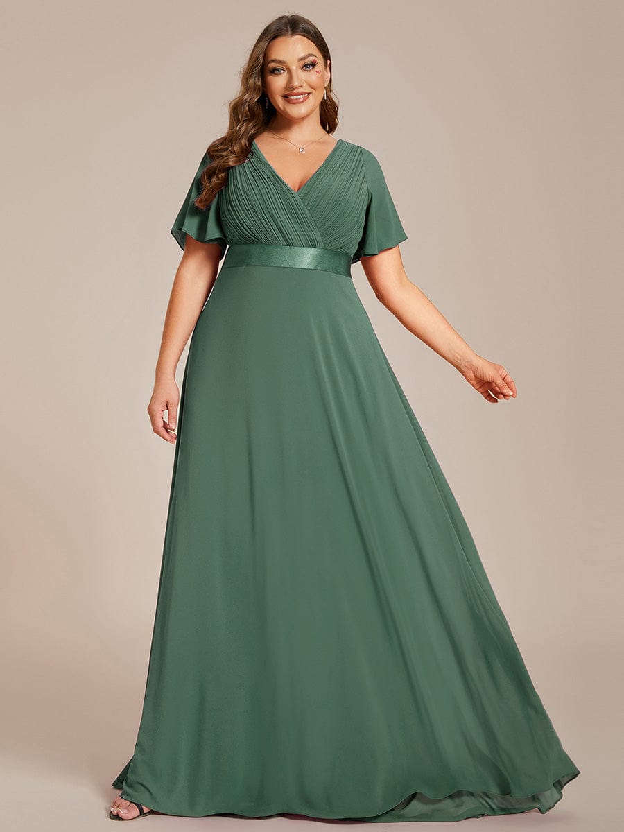 Vestido Maxi de Dama de Honor con Cintura Imperio