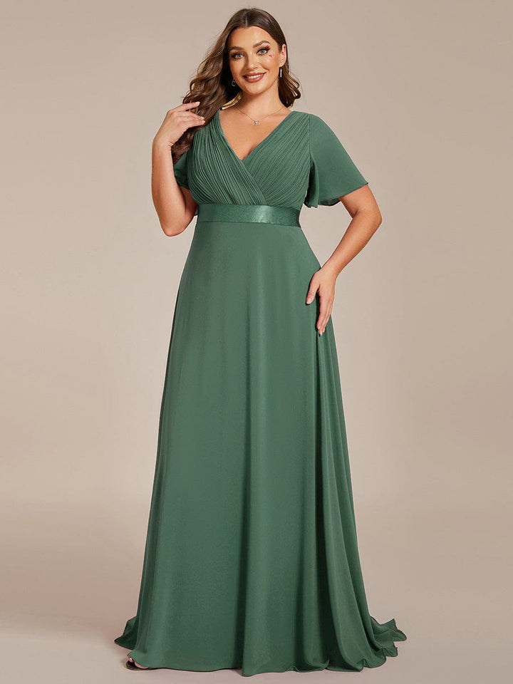 Vestido Maxi de Dama de Honor con Cintura Imperio