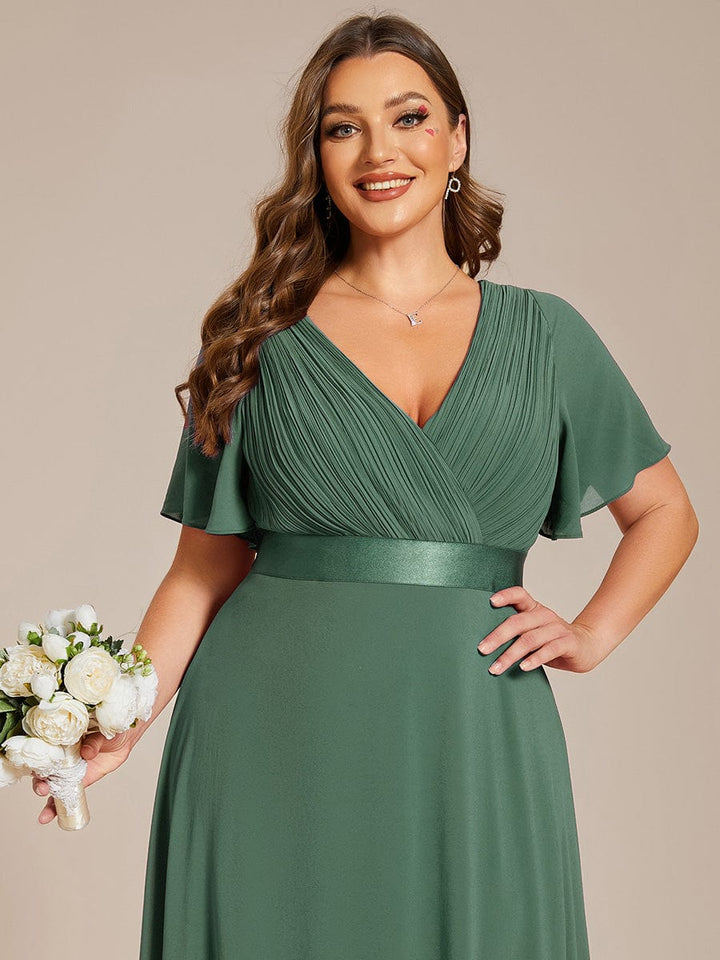 Vestido Maxi de Dama de Honor con Cintura Imperio