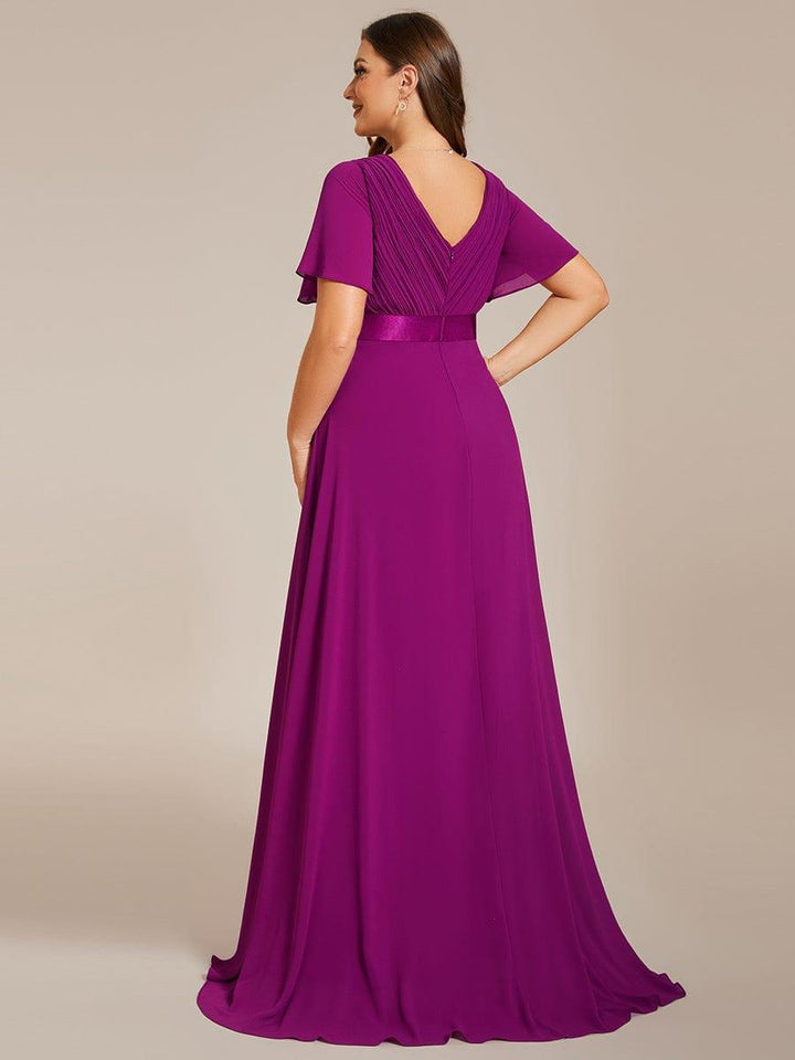 Vestido Maxi de Dama de Honor con Cintura Imperio