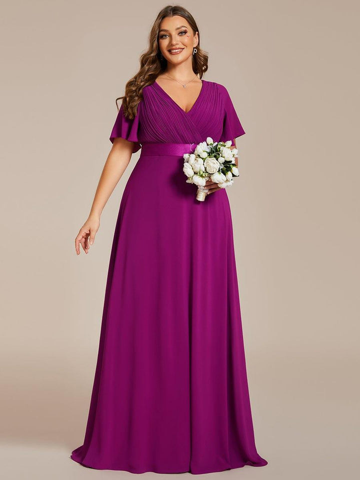 Vestido Maxi de Dama de Honor con Cintura Imperio