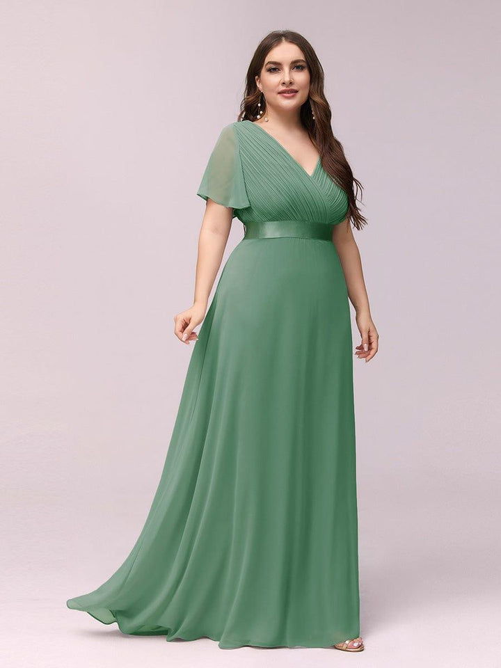 Vestido Maxi de Dama de Honor con Cintura Imperio