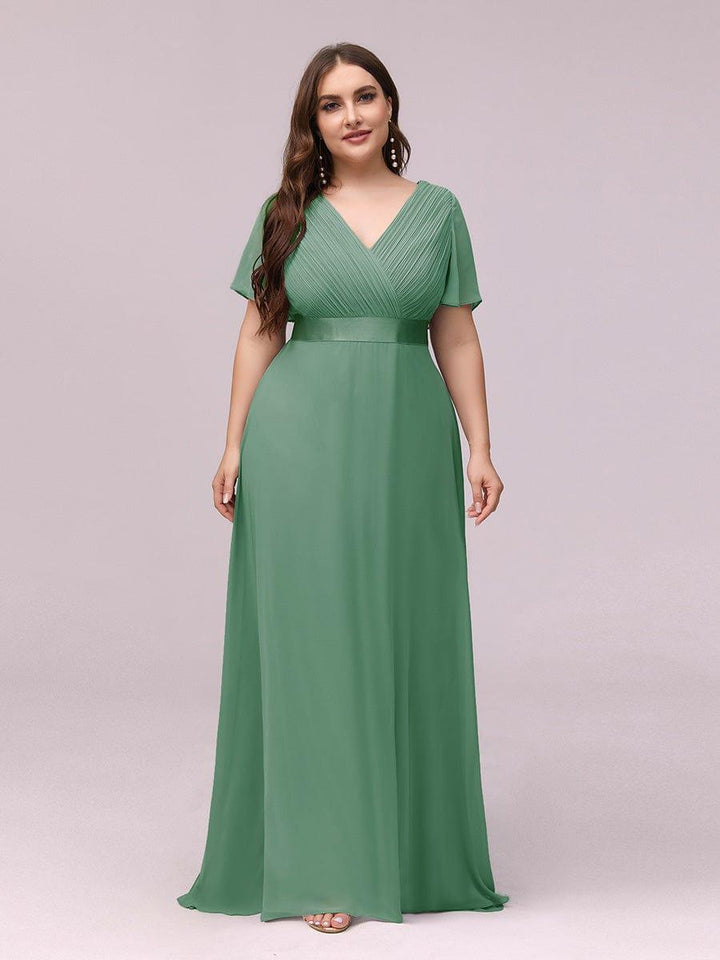 Vestido Maxi de Dama de Honor con Cintura Imperio
