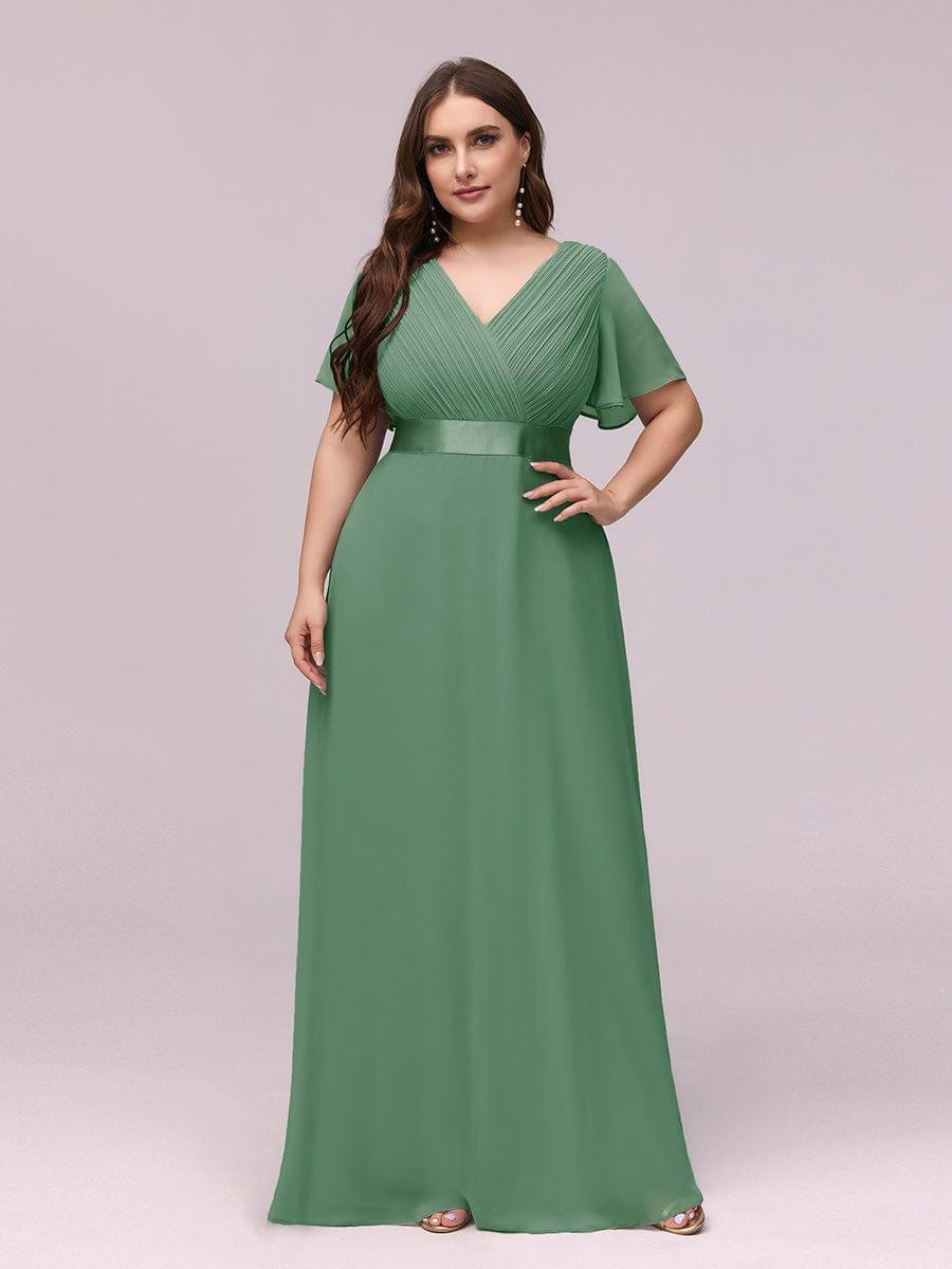 Vestido Maxi de Dama de Honor con Cintura Imperio