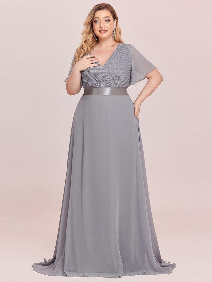Vestido Maxi de Dama de Honor con Cintura Imperio