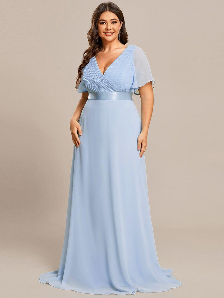 Vestido Maxi de Dama de Honor con Cintura Imperio