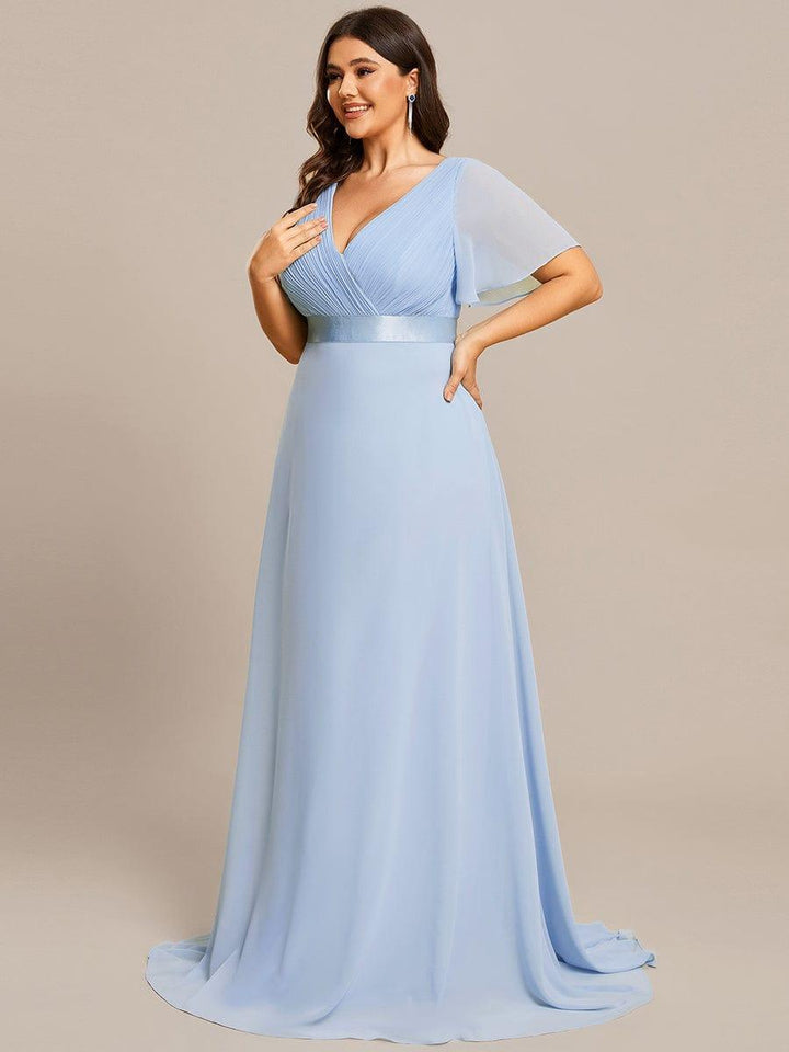 Vestido Maxi de Dama de Honor con Cintura Imperio