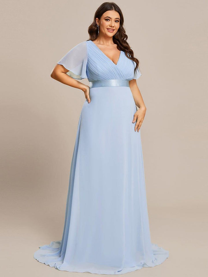 Vestido Maxi de Dama de Honor con Cintura Imperio
