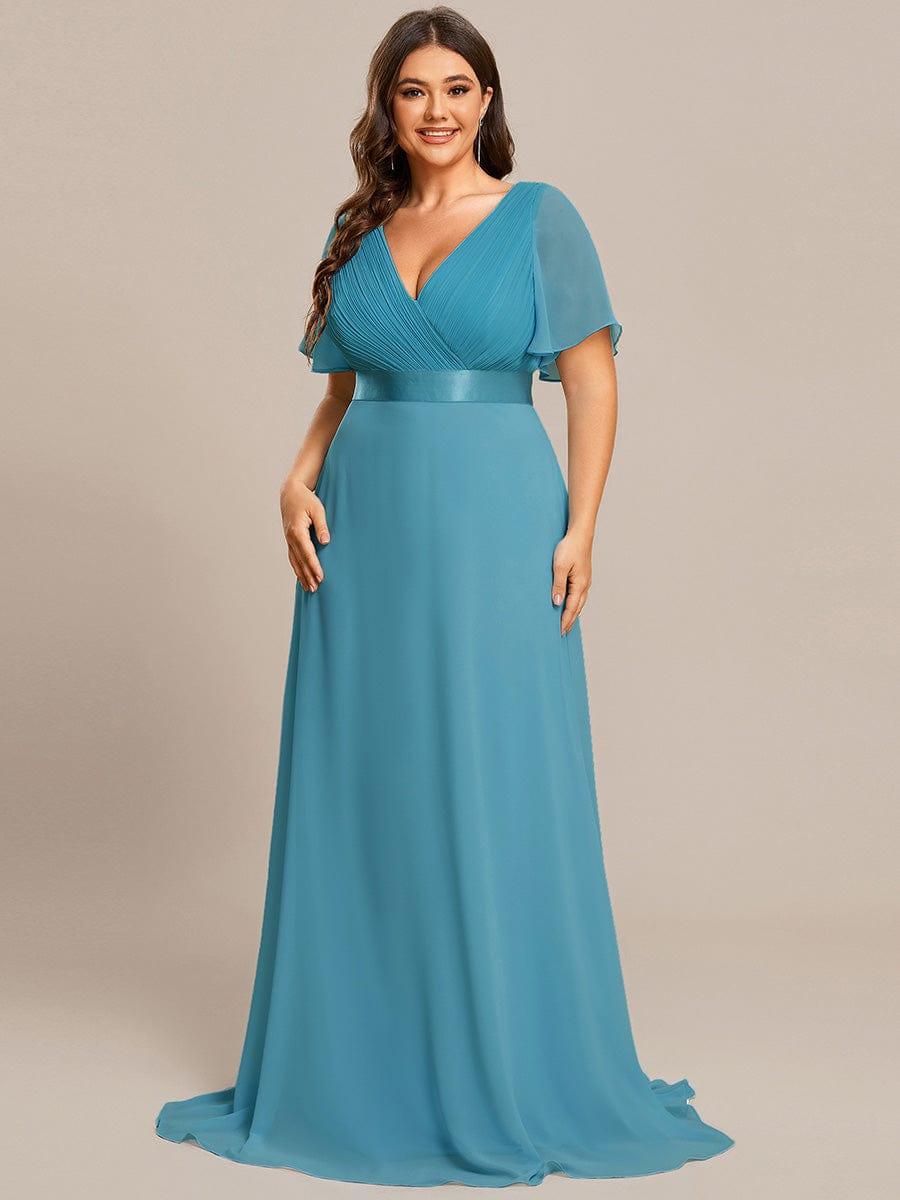 Vestido Maxi de Dama de Honor con Cintura Imperio