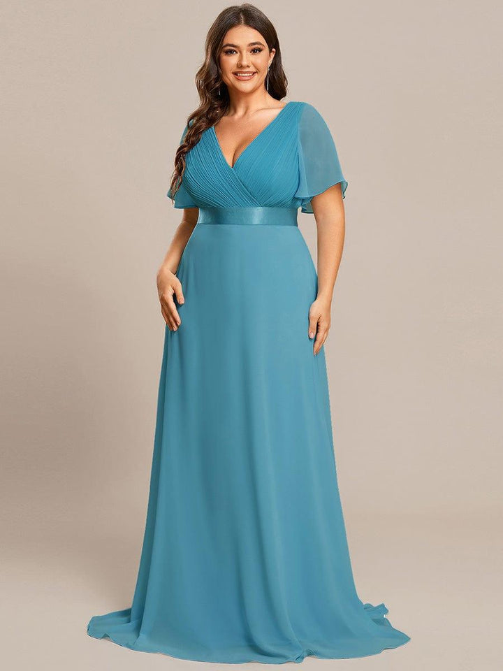 Vestido Maxi de Dama de Honor con Cintura Imperio
