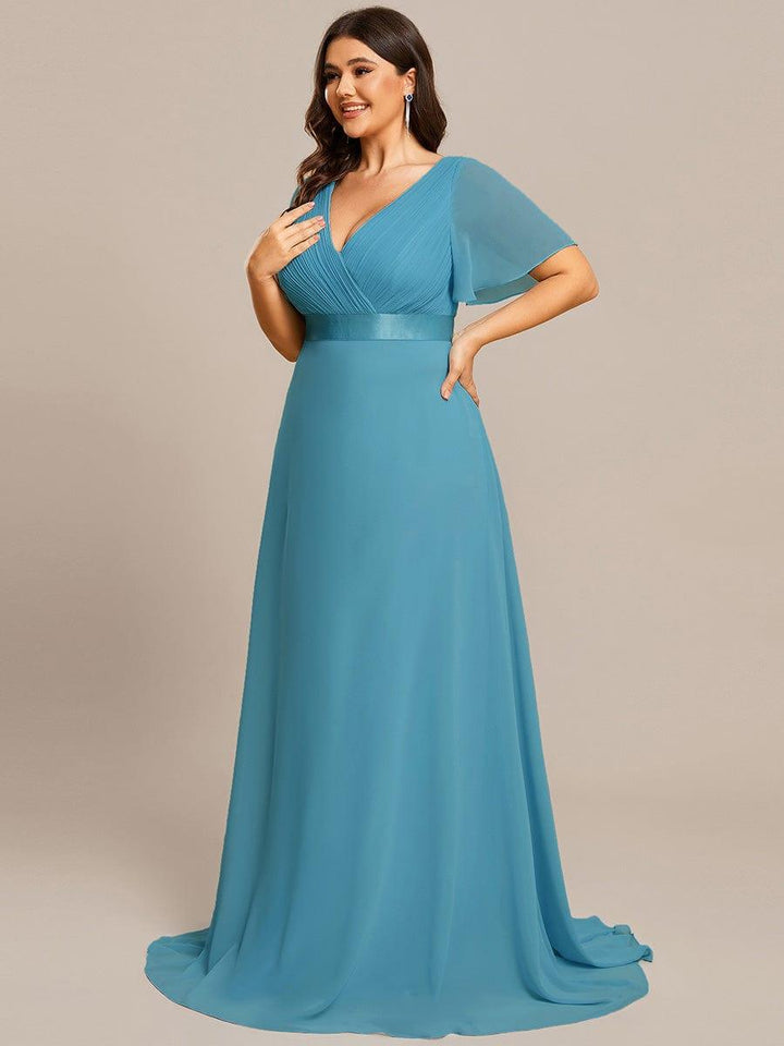 Vestido Maxi de Dama de Honor con Cintura Imperio