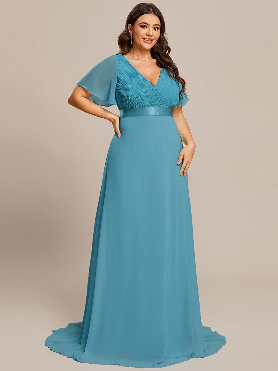Vestido Maxi de Dama de Honor con Cintura Imperio