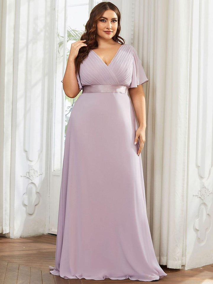 Vestido Maxi de Dama de Honor con Cintura Imperio